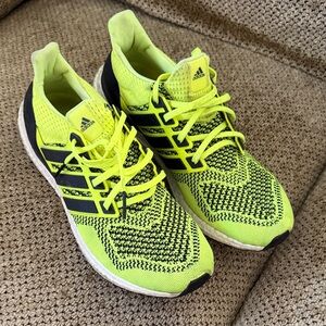 Adidas Neon Yellow and Black Athletic Shoes